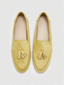 CUCCOO BIZCHIC Sepatu Flat Wanita dengan Gesper Sederhana dan Elegan, Modis, Serbaguna, untuk Santai, Kerja, dan Perjalanan. - Kuning muda - View 6