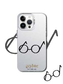 HARRY POTTER X SHEIN 哈利波特經典眼鏡傷疤標誌元素銀色防震防摔手機殼，保護套適用於 iPhone 13/14/15/15Pro/16/16Pro/17Pro，熱銷流行時尚款 - 彩色 - 查看 2