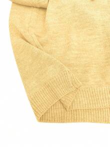 SHEIN LUNE Plus Size Women's Solid Color Long Sleeve Single Breasted Drawstring Hooded Cardigan - Yellow - View 4