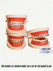 Oral Metal Bracket Model, Clinic Patient Communication Display Dental Model, Dental Teeth Bracket Model - Multicolor - View 1