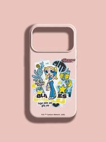 THE POWERPUFF GIRLS X SHEIN The Powerpuff Girls 辣妹 Bubbles 卡通貼紙拼貼圖案 星星 章魚 兔子 麥克風 愛心 字母元素 皮革紋 粉色 親膚 防震 防摔 保護手機殼 適用於 Apple iPhone 13/14/15/15Pro/16/16Pro/17Pro，熱銷日常美學保護殼 - 彩色 - 查看 4