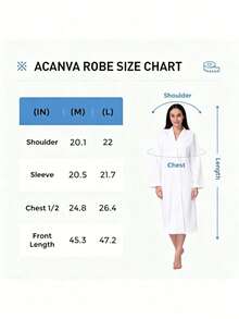 女士可重复使用豪华SPA浴袍 - 100%纯棉绒面浴袍，带腰带和口袋 | 可机洗旅行浴袍，适用于酒店、桑拿、新娘送礼会 | 轻便卫生的居家必备品（白色） - 白色 - 查看 3
