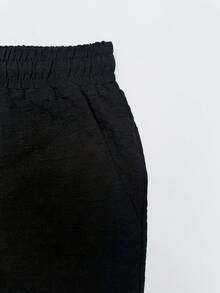 Genlund 男士夏季休閒拼色貼袋前扣短袖襯衫與短褲套裝 - 軍綠色 - 查看 7