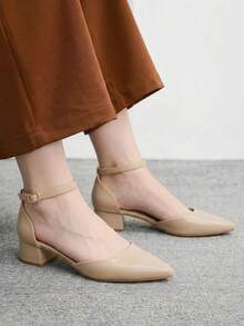 CUCCOO BIZCHIC Damen-Flats mit Schnallen-Design, vielseitige modische Schuhe für den täglichen Gebrauch - Aprikosenfarben - Übersicht 4