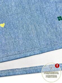 Resyla Kaos Wanita Ukuran Besar Kasual dengan Bordir Bunga dan Kerah Bulat - MultiWarna - View 4