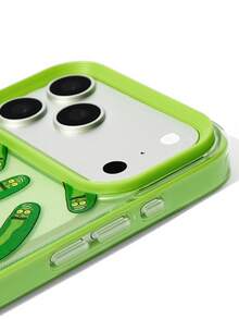 Rick and Morty X SHEIN 卡通圖案綠色邊框手機殼，防摔保護 iPhone13-17 手機殼 - 彩色 - 查看 6
