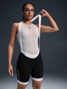 Powerista Women's Letter Print Colorblock Casual Versatile Daily Commute Cycling Romper - Black - View 4