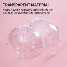 18cm Transparent Breathable Hamster Running Exercise Ball, Easy Clean Stress Relief Toy For Dwarf Hamsters, Gerbils & Small Pets - Multicolor - View 2