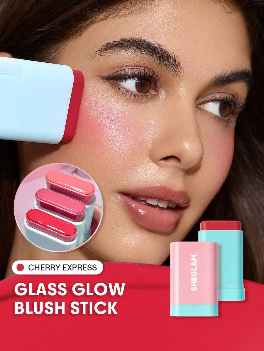 SHEGLAM Glass Glow Blush Stick-Cherry Express - Cherry Express - View 1