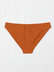 Swim Basics Solid Color Beach Vacation Swimwear Bottoms - Khaki - View 2