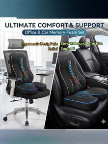 1 PC Breathable Airflow Lumbar Support Pad With Elastic Strap Ergonomic Home Office Chair Back Support Car Seat Cushion For Home And Car Ventilated Cooling Long Sitting Comfort - standard - View 4