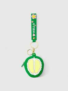 ROMWE Kawaii 1 Piece Girl Heart Three-Dimensional Durian Sweet Creative Bag Pendant Niche Design Leather Pendant Bag Pendant - 榴蓮 - 查看 2
