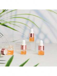 31/51/80PCS,2Ml Mini Glass Drip Bottle, Transparent Essential Oil Bottle, Small Tincture Sample Container, Travel Perfume Liquid Bottle With Cover - View 2