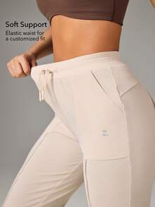 OutZeal Pantalones deportivos para mujer, joggers de punto para gimnasio y entrenamiento, pantalones activos - Caqui - Ver 3