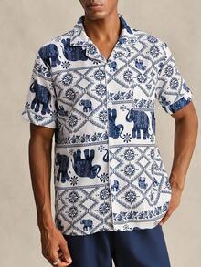 EverLounge Men's Soft Comfortable Short Sleeve Pajama Set With Pants, All Season Loungewear, 2026 New Style - Multicolor - View 6