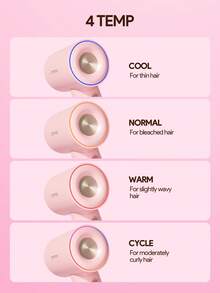 JMMO High Speed Hair Dryer EU Plug, Negative Ionic Blow Dryer With Magnetic Diffuser, Low Noise Fast Drying Hair Dryer For Home Travel - EU C Type Plug(220-240V) - View 4