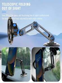 All-Aluminium Alloy Car Phone Mount With A 360-Degree Rotating Multi-Joint Design. This Universal Car Accessory Is Ideal For Use With Sat-Nav Systems And Makes A Stylish Gift For Both Men And Women, Suitable For Home, Business And Everyday Use. - one size fits all - View 5