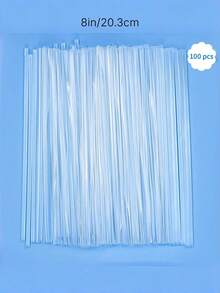 50/100pcs Durable Acrylic Lollipop Sticks, Multipurpose For Baking Cakes, Candy, Desserts, Garden Plants, Suitable For Wedding, Halloween, Christmas, Birthday Party - transparent - View 14