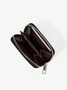 Viva Strut 1pc Women's Fashionable Personalized Spice Girl Punk Y2K Street Black Imitation Leather Rivet Short Wallet, Change Bag, Portable Wallet, Suitable For Daily, Travel And Shopping Use - Black - View 3