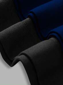 Rhythm Era Plus Size Seamless 2pcs/Set Long Sleeve Sports Top Autumn Gym Sports Black Navy Blue - Multicolor - View 3