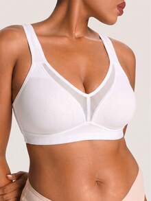 Barelissa 1pc Plus Size Wireless Bra - White - View 3