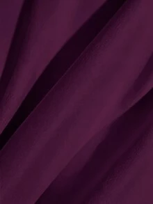 SHEIN PETITE 女款素色圓領短袖休閒百搭T恤 - 中紫紅色 - 查看 6