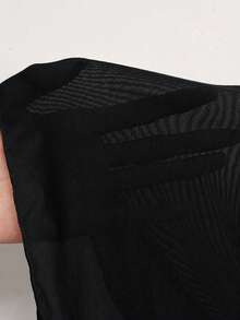 Swim Vcay Kimono Cover Up With Removable Waist Belt - Black - View 7