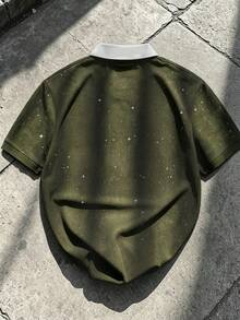Manfinity EMRG 男士經典星空 NY New York 07 條紋 Polo 衫，適合日常穿著與聚會 - 彩色 - 查看 2