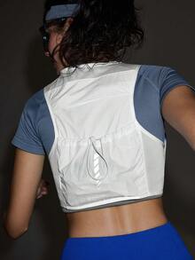 Exploreva Áo vest ngắn ngoài trời có dây rút điều chỉnh được - trắng - Xem 2
