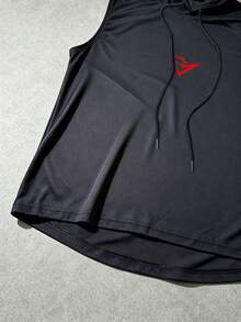 Gym Rark Men's Drawstring Hooded Casual Versatile Daily Travel Sports T-Shirt - Black - View 5