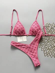 Swim Mod Bộ bikini dây mảnh in hoa ngẫu nhiên gợi cảm cho nữ, mùa hè - Nhiều màu - Xem 3