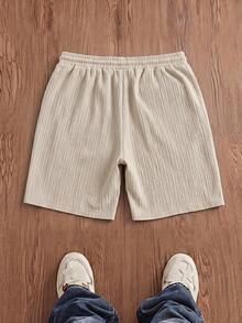 NORVETH Men's Drawstring Waist Pocket Casual Versatile Daily Travel Shorts - Apricot - View 3