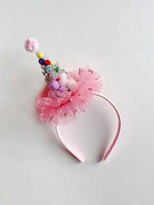 2Pcs Pet Birthday Party Set Includes Cake & Hat Decor, Pink & Blue, Gift For Dogs Puppies Party Decoration - Multicolor - View 8