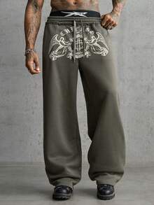 AXEPEAK Pantalones de chándal con estampado de ángel para hombre - Multicolor - Ver 7