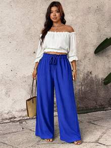 Breezaya Pantalones negros elegantes que combinan con todo. - Azul - Ver 3