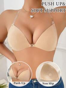 Accesorio De Lencería Transparente Con Correa Para El Hombro Para Mujer - Albaricoque - Ver 3