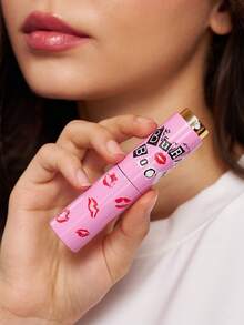 Mean Girls | SHEIN 1個 0.27oz/8ml 可愛卡通圖案印花旋轉式香水補充瓶，可重複使用，迷你便攜，玻璃內膽，適用於分裝香水、護膚水及其他液體，適合女性、學生、男性，特別適合粉絲，BURN BOOK - 粉色 - 查看 3