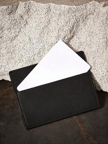 BATMAN X SHEIN 1 Pieza Bolsa de tarjeta con patrón de insignia bronceada, puede almacenar tarjetas, billetes, adecuada para hombres, mujeres, estudiantes, especialmente para fans, murciélagos - Bronceado - Ver 3