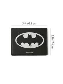 BATMAN X SHEIN 1 Piece Bronzing Badge Pattern Card Bag, Can Store Cards, Banknotes, Suitable For Men, Women, Students, Especially For Fans, Bats - Hot silver - View 7