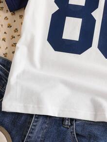 3 Paquetes de Camisetas Básicas Estampadas para Primavera & Verano para Adolescentes, Estilo Fresco con Versatilidad Primaveral - Multicolor - Ver 4