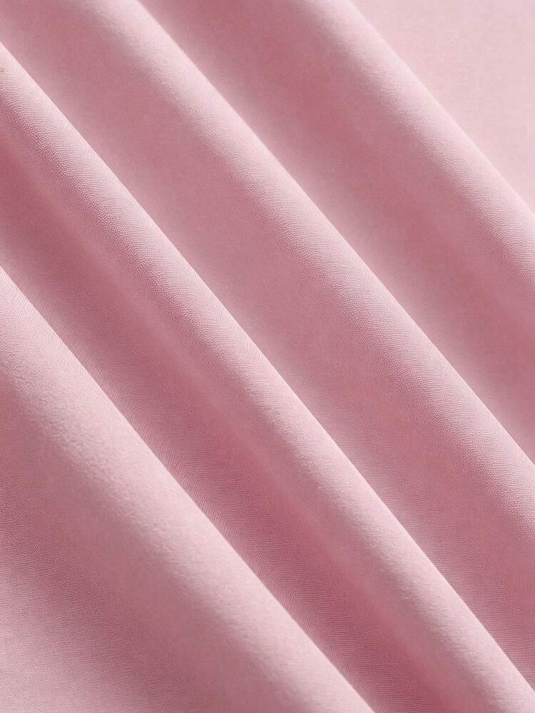 Rometta Plus Size Women's Casual Solid Color Long Skirt, Versatile For Daily Work - Dusty Pink - View 5