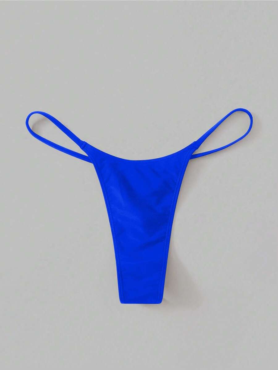 Swim Basics Bikini de baño de unicolor para la playa - azul real - Ver 1