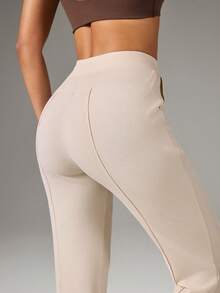 OutZeal Pantalones deportivos para mujer, joggers de punto para gimnasio y entrenamiento, pantalones activos - Caqui - Ver 9