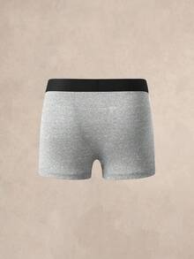 SHEIN Men's Underwear 5‑Pcs Marled Plain Boxer Briefs Set, Simple Daily Intimate Wear - Light Grey - View 5