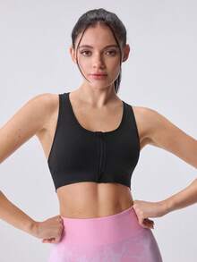 Loungeista EMUPER 3pcs Seamless Front Zipper Women Casual Sports Bras, Hollow Breathable Racerback Fitness Yoga Sports Underwear - Multicolor - View 10