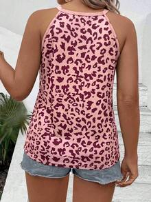 EMERY ROSE Camiseta de tirantes informal y versátil de talla grande con estampado de leopardo, nueva colección primavera/verano, de gran éxito de . - Multicolor - Ver 2