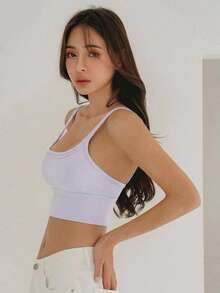 DAZY Women Solid Sports Bra Underwear - White - View 5