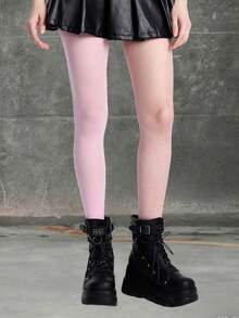 ROMWE Kawaii 1 Pair Goth Rock AB Style Fishnet Tights - Baby Pink - View 3