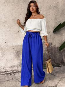 Breezaya Pantalones negros elegantes que combinan con todo. - Azul - Ver 6