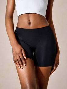Veilyse Seamless Padded Hip Enhancing Shapewear Briefs For Women, Icy Silk Thin Panties With Fixed Water-Drop Foam Pads - Black - View 5